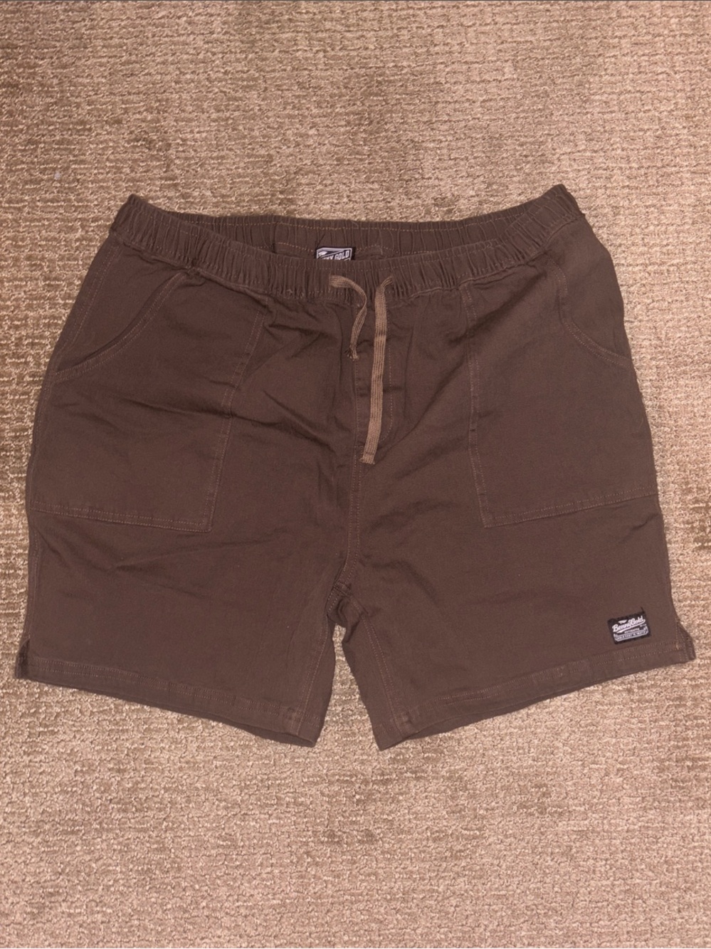 Benny Gold Men’s Brown Casual Shorts XL Elastic Waist Drawstring NWT Streetwear